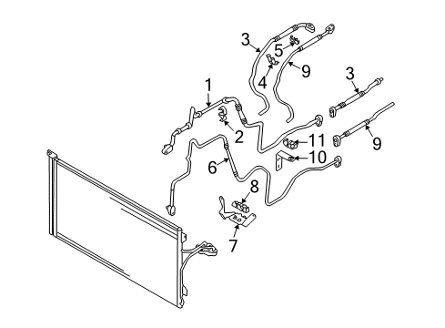 2009 Audi Q7 Rear A/C Lines Diagram
