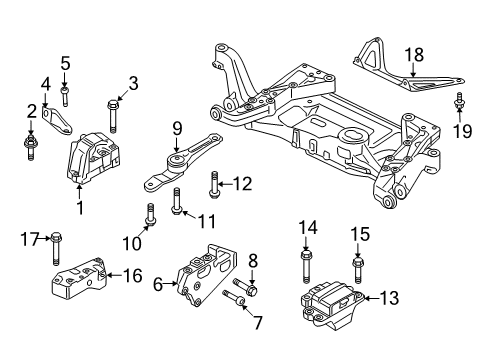 2013 Audi TTS Quattro Side Support Diagram for 06F-199-207-H