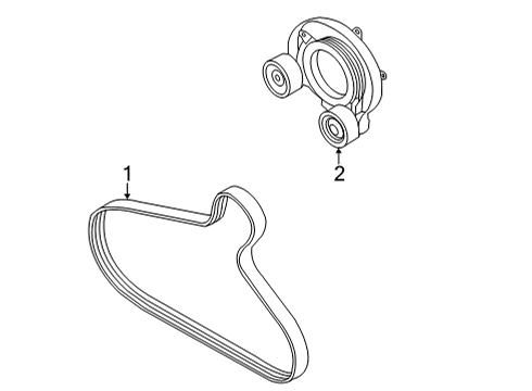 2024 Audi A4 Quattro Belts & Pulleys Diagram