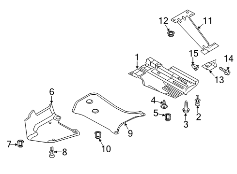 2013 Audi S4 Under Cover & Splash Shields - Body Diagram 2