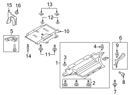 2008 Audi A5 Quattro Spoiler Diagram for 8T0-853-888-F