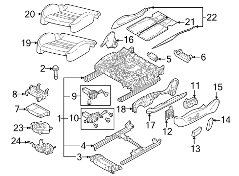 2024 Audi Q8 e-tron Front Seat Components Diagram 5