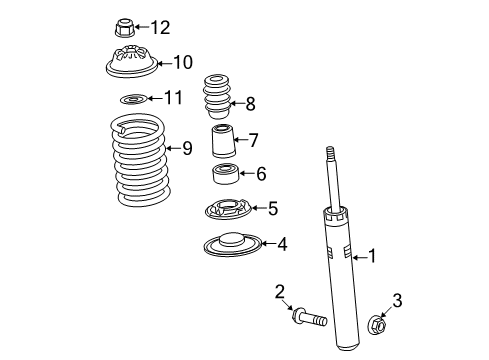 2015 Audi RS5 Shock Diagram for 8F0-413-031-T