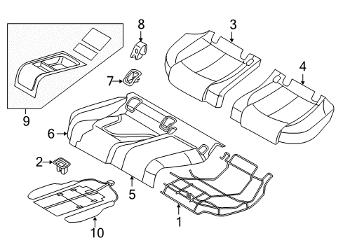 2016 Audi S7 Trim Bezel Diagram for 4G8-887-233-ET1
