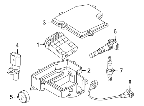 2005 Audi S4 ECM Diagram for 8H0-910-560-L