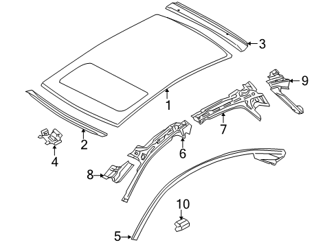 2007 Audi S8 Roof & Components