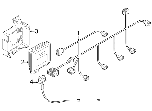 2017 Audi A4 Quattro Electrical Components - Rear Bumper Diagram 2