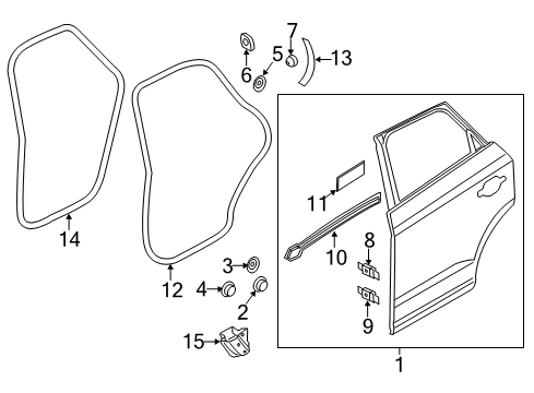 2015 Audi Q3 Door & Components Diagram 2