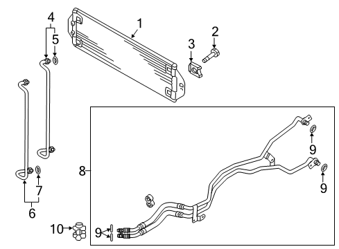 2013 Audi Q7 Hose & Tube Assembly Diagram for 7L8-317-801-F