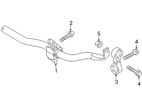 2011 Audi S4 Stabilizer Bar & Components Diagram 5