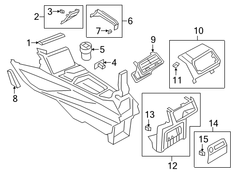 2020 Audi e-tron Sportback Front Console Diagram 4