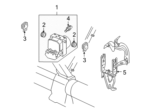 2010 Audi A8 Quattro ABS Components Diagram