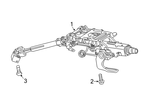 2017 Audi Q3 Quattro Steering Column Assembly