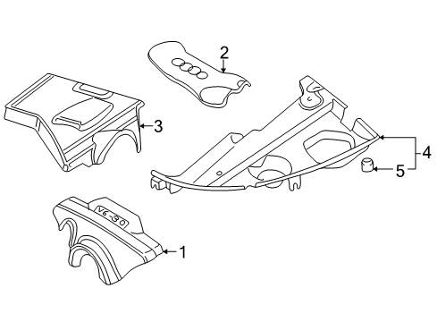 2003 Audi A4 Engine Appearance Cover Diagram 4