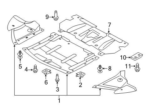 2014 Audi R8 Splash Shields Diagram 2
