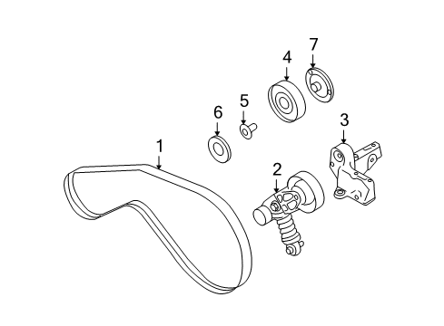 2007 Audi A6 Quattro Belts & Pulleys - Belts Diagram 2