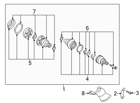 2013 Audi S8 Drive Axles - Rear Diagram 2