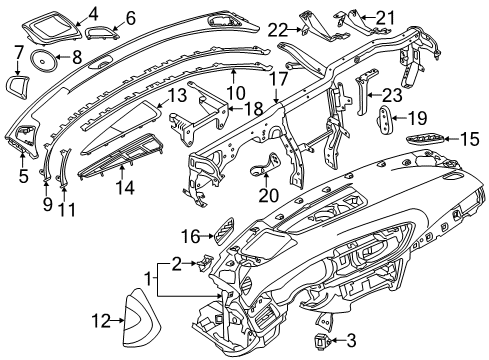 2015 Audi A7 Quattro Instrument Panel Diagram