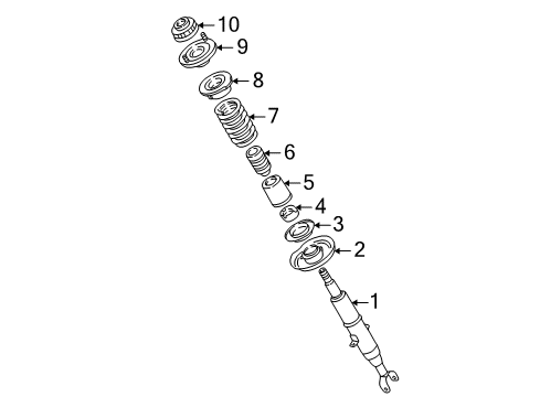 1997 Audi A8 Struts & Components Diagram