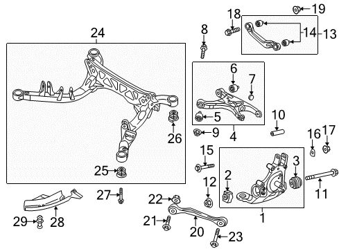 2014 Audi A6 Rear Suspension Components Diagram 3