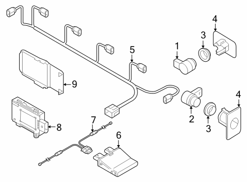 2024 Audi SQ8 e-tron Sportback Electrical Components - Rear Bumper
