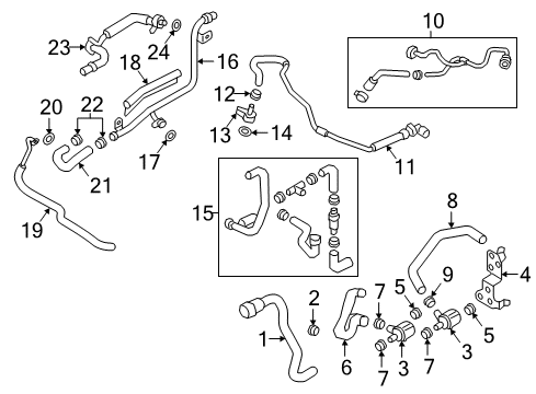 2019 Audi A4 Quattro Hoses, Lines & Pipes Diagram