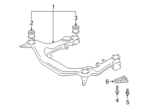 2009 Audi A4 Quattro Suspension Mounting - Front Diagram 3