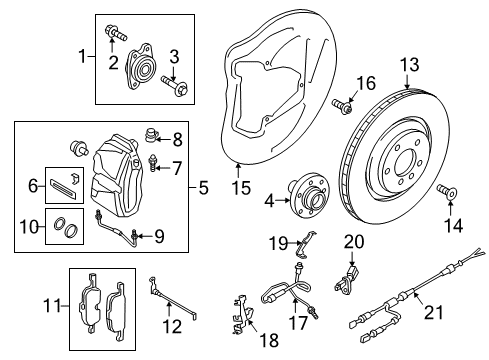 2018 Audi SQ5 Brake Hose Upper Bracket Diagram for 80A-611-845-F