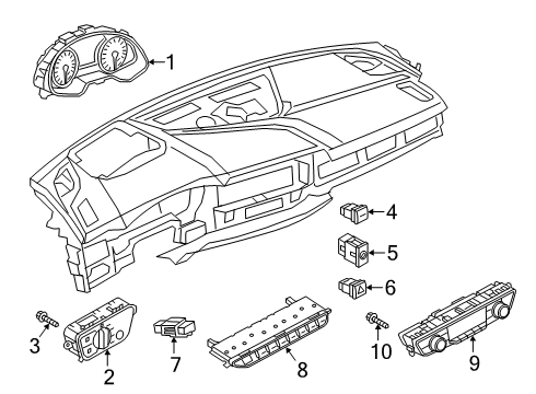 2020 Audi A5 Quattro Instruments & Gauges Diagram