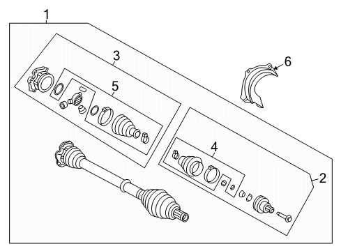 2024 Audi A7 Sportback Drive Axles - Front Diagram