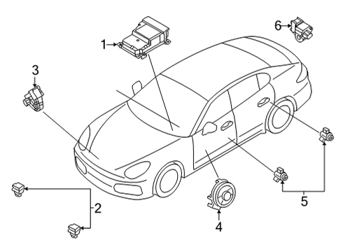 2022 Audi e-tron GT Air Bag Components Diagram 2
