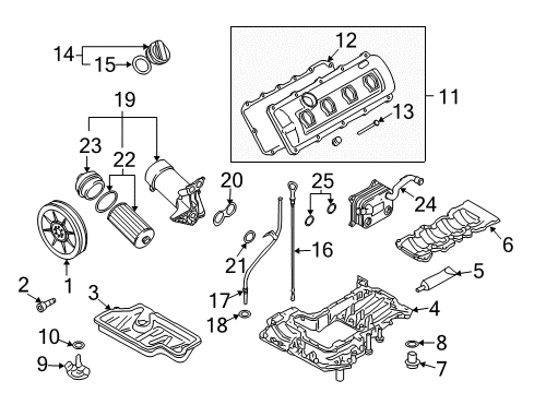2007 Audi RS4 Engine Parts Diagram