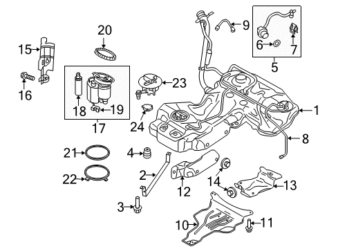 2013 Audi A4 Fuel System Components Diagram 2