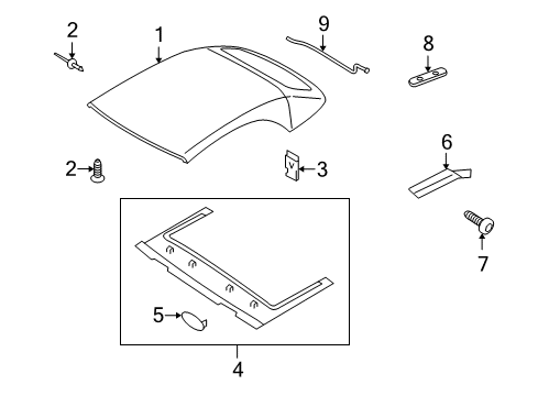 2011 Audi A5 Interior Trim - Top Diagram