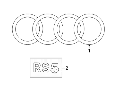 2022 Audi RS5 Exterior Trim - Trunk Diagram