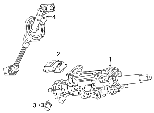 2024 Audi RS6 Avant Steering Column Assembly Diagram