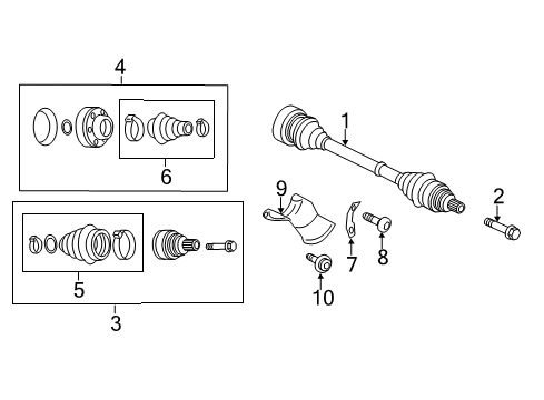 2015 Audi SQ5 Drive Axles - Rear Diagram