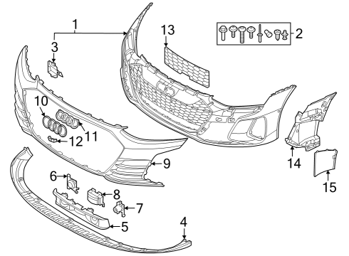 2023 Audi e-tron GT Emblem Diagram for 4J3-853-605-T94