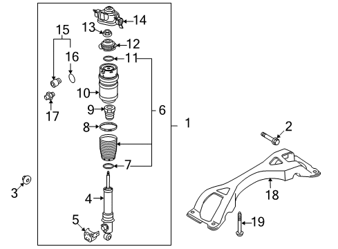 2011 Audi Q7 Shocks & Components Diagram 3