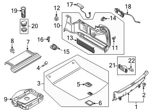 2013 Audi A5 Interior Trim - Rear Body Diagram