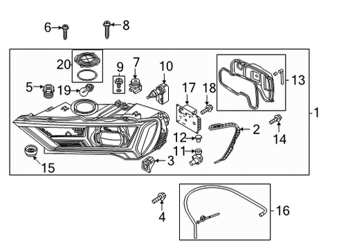 2023 Audi Q7 Power Mod Diagram for 4K0-941-597-BB