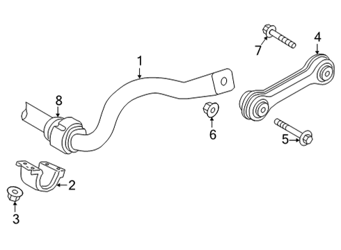 2023 Audi S7 Sportback Stabilizer Bar & Components Diagram 2