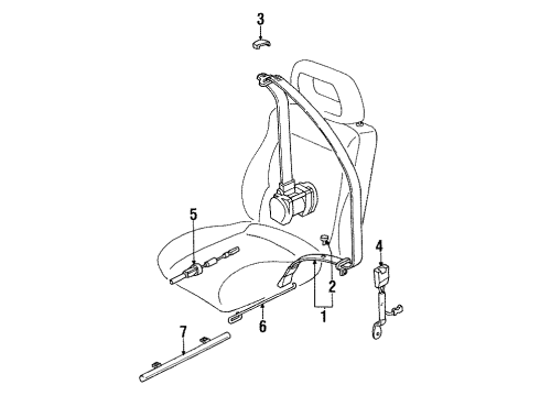1996 Audi Cabriolet Front Seat Belts