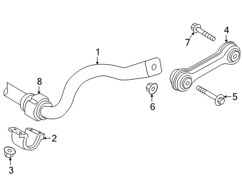 2023 Audi A6 Quattro Stabilizer Bar & Components Diagram 2