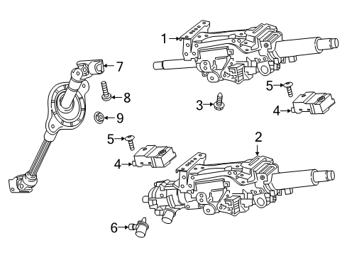 2024 Audi S7 Sportback Steering Column Assembly Diagram