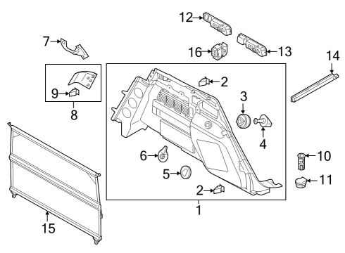 2024 Audi SQ5 Sportback Interior Trim - Rear Body Diagram 2