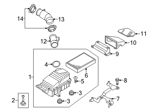 2009 Audi TT Quattro Intake Tube Diagram for 8J0-129-684