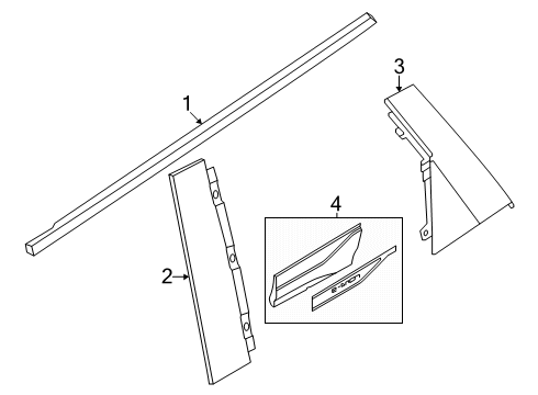 2025 Audi SQ6 e-tron Exterior Trim - Rear Door