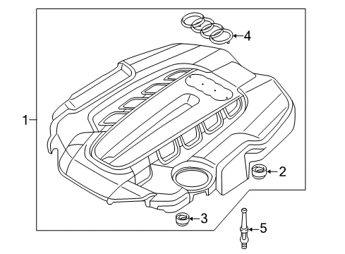 2015 Audi S8 Engine Appearance Cover Diagram
