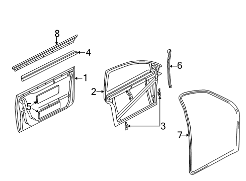 2002 Audi Allroad Quattro Inner Panel Diagram for 4B0-837-754-D-03C